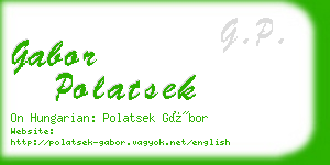 gabor polatsek business card